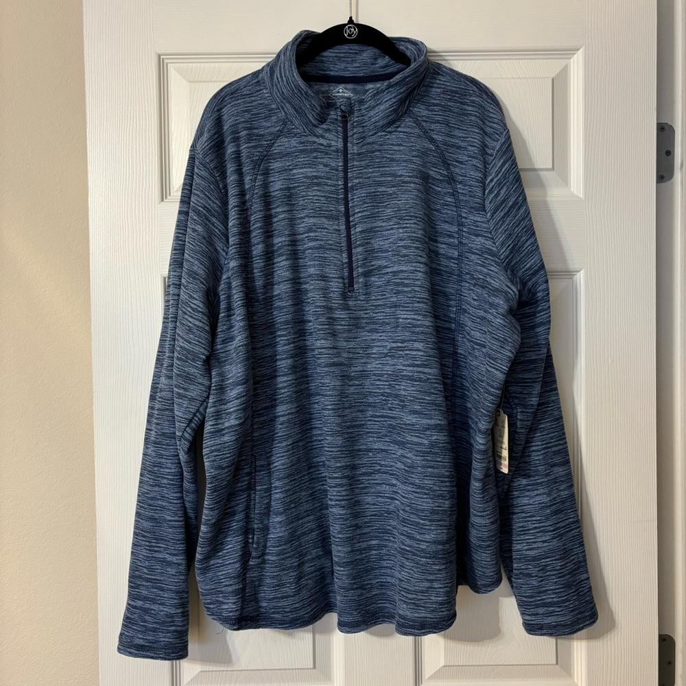 Women's St. John's Bay Active Quarter Zip Fleece Pullover w/front pockets 2X NWT